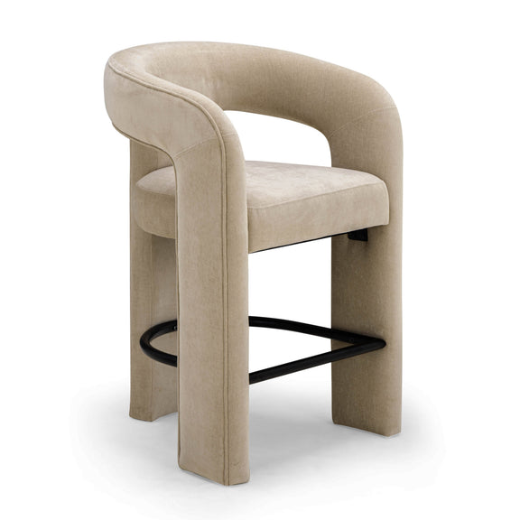 Malone Performance Chenille Stool - Taupe / Counter Height