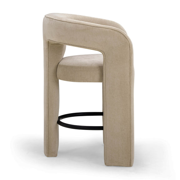 Malone Performance Chenille Stool - Taupe / Counter Height