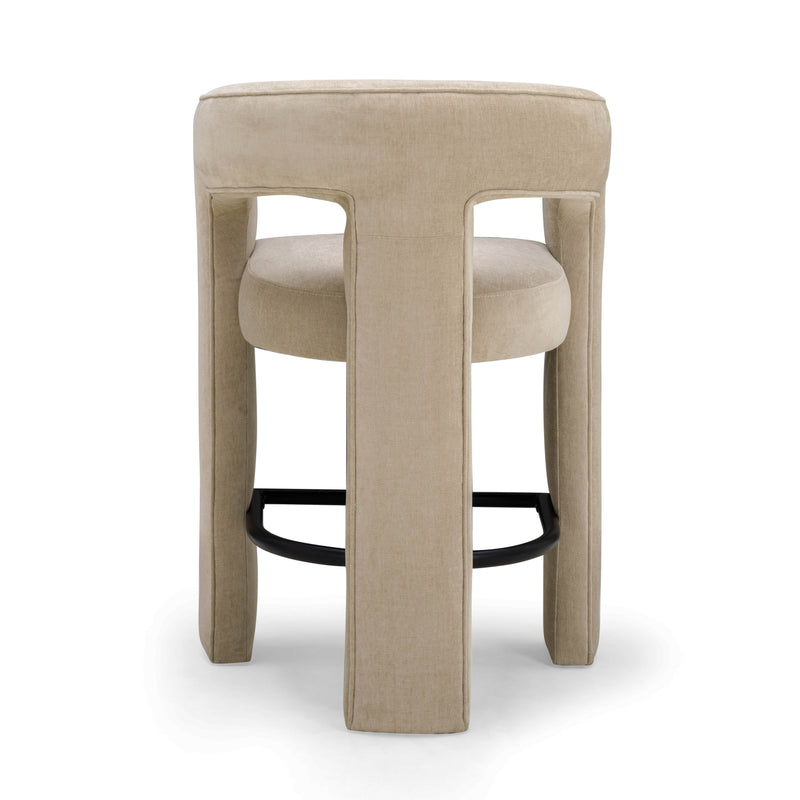 Malone Performance Chenille Stool - Taupe / Counter Height