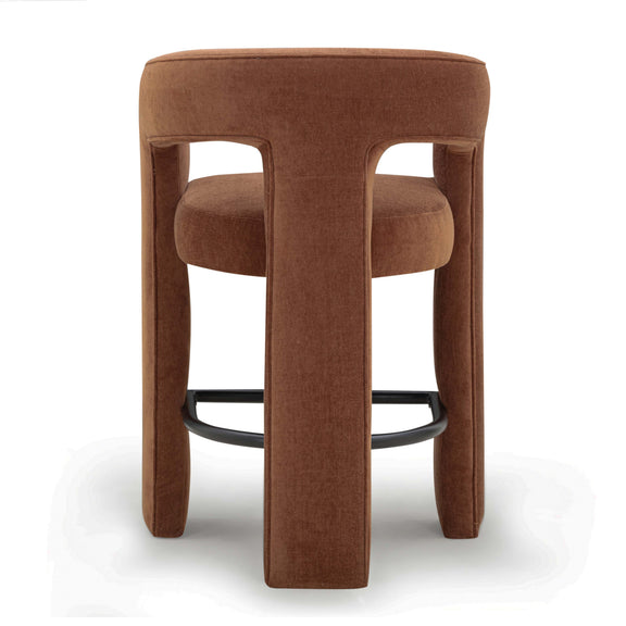 Malone Performance Chenille Stool - Rust / Counter Height
