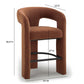 Malone Performance Chenille Stool - Rust / Counter Height
