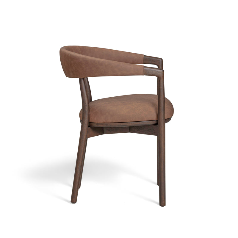 Vina Performance Vegan Leather Dining Chair - Brown