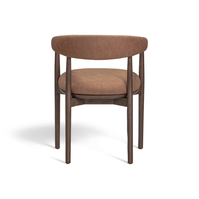 Vina Performance Vegan Leather Dining Chair - Brown