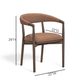Vina Performance Vegan Leather Dining Chair - Brown
