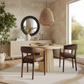 Vina Performance Vegan Leather Dining Chair - Brown