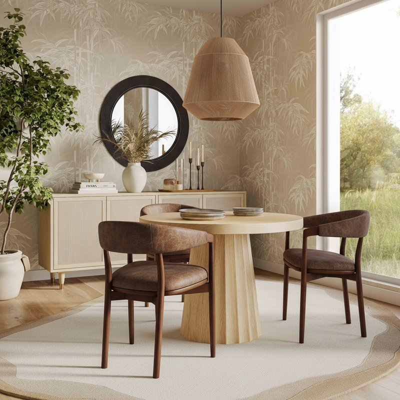 Vina Performance Vegan Leather Dining Chair - Brown
