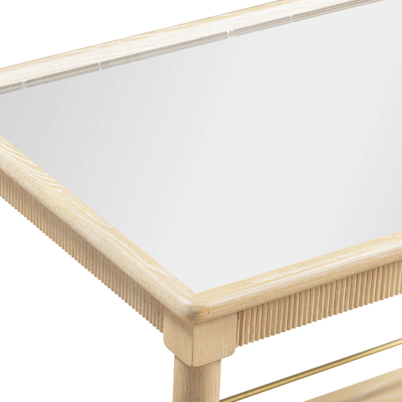 Slosh 37" Natural Ash Bar Cart