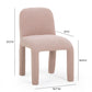 Georgia Performance Chenille Dining Chair - Light Pink