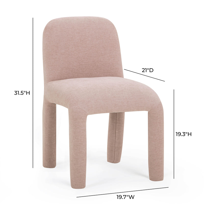 Georgia Performance Chenille Dining Chair - Light Pink