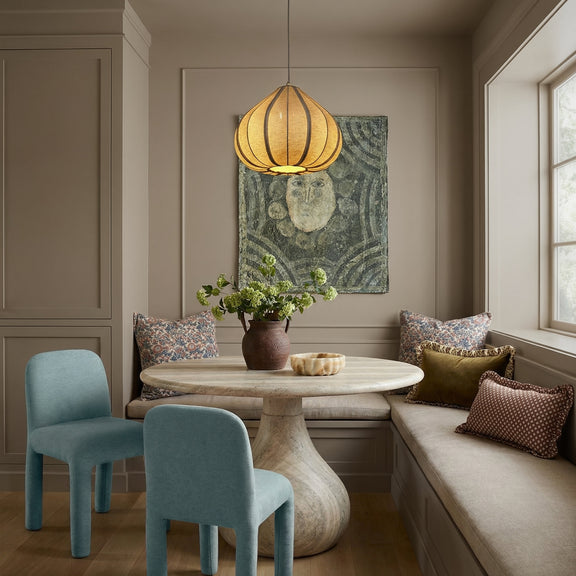 Georgia Performance Chenille Dining Chair - Light Blue