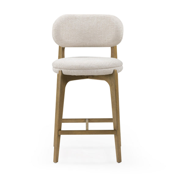 Carnation Performance Fabric Counter Stool - Cream