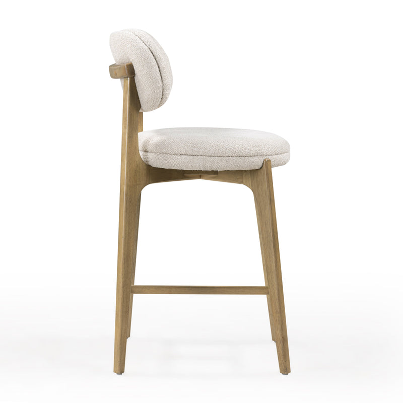 Carnation Performance Fabric Counter Stool - Cream