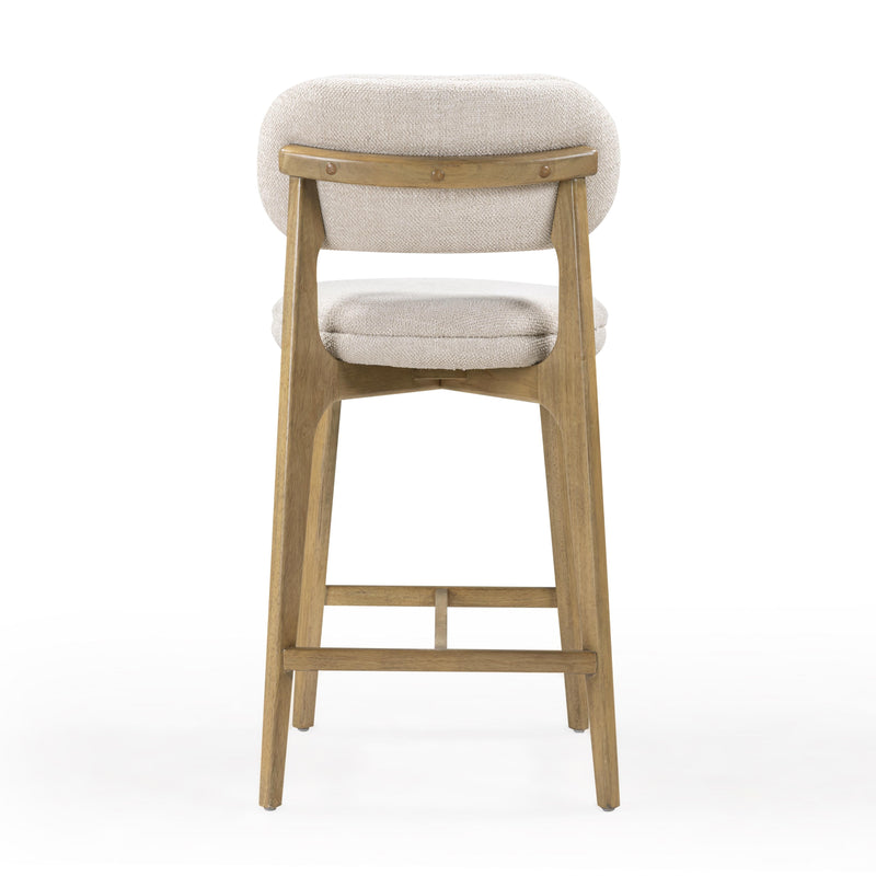 Carnation Performance Fabric Counter Stool - Cream