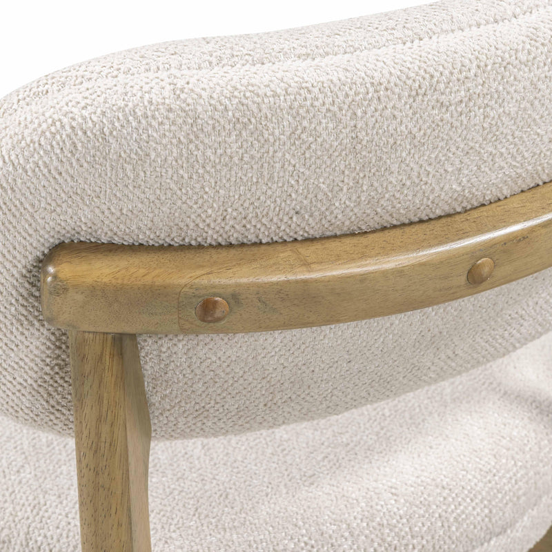 Carnation Performance Fabric Counter Stool - Cream