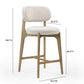 Carnation Performance Fabric Counter Stool - Cream