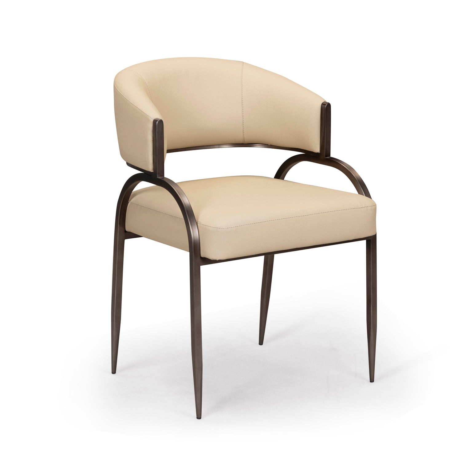 Tatum Performance Vegan Leather Dining Chair - Taupe