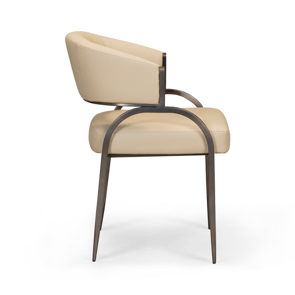 Tatum Performance Vegan Leather Dining Chair - Taupe