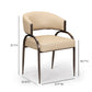 Tatum Performance Vegan Leather Dining Chair - Taupe