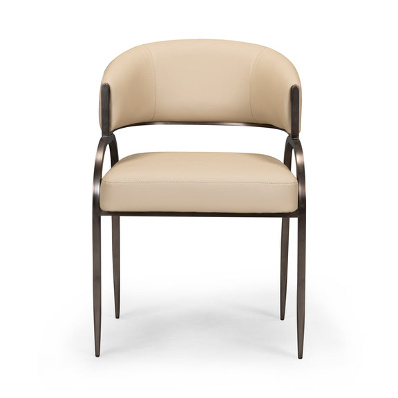 Tatum Performance Vegan Leather Dining Chair - Taupe