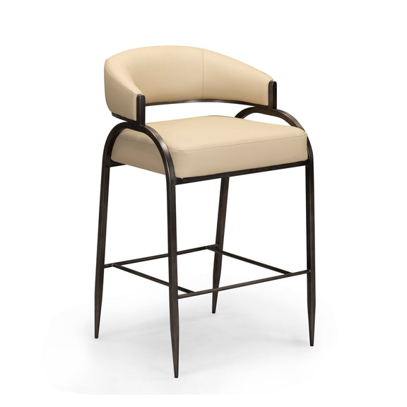 Tatum Performance Vegan Leather Counter Stool - Taupe