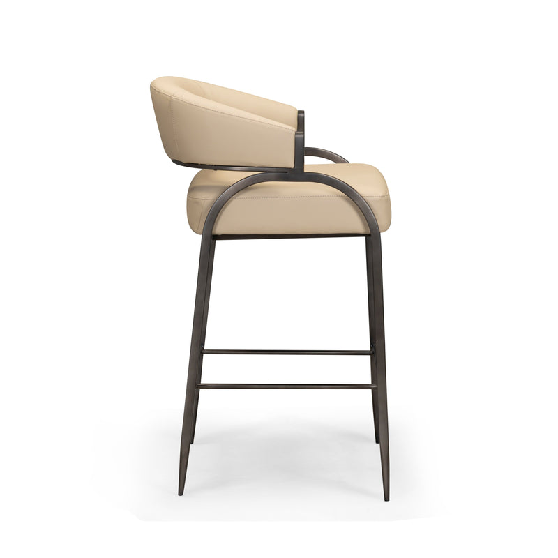 Tatum Performance Vegan Leather Counter Stool - Taupe