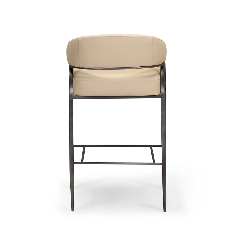 Tatum Performance Vegan Leather Counter Stool - Taupe