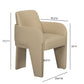 Leo Performance Vegan Leather Dining Chair - Taupe