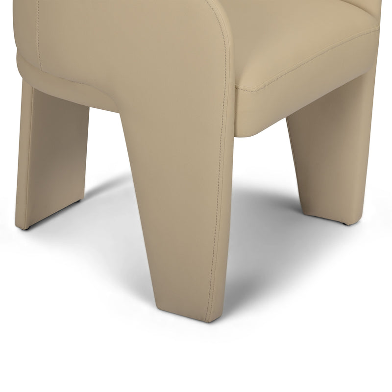 Leo Performance Vegan Leather Dining Chair - Taupe
