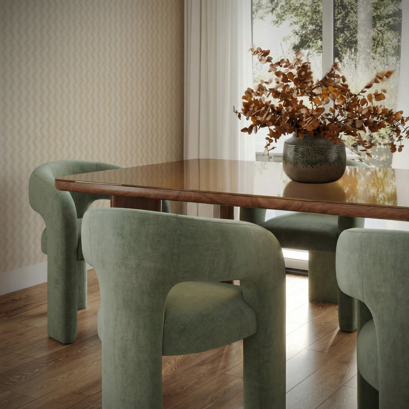 Malone Performance Chenille Dining Chair - Green