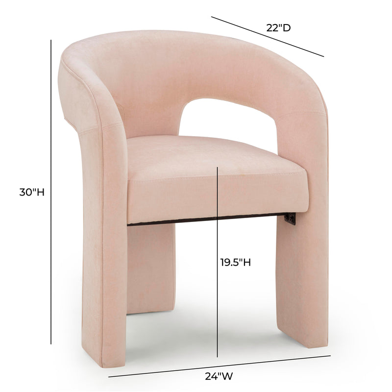 Malone Performance Chenille Dining Chair - Blush