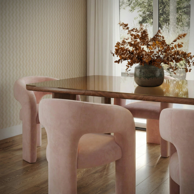 Malone Performance Chenille Dining Chair - Blush