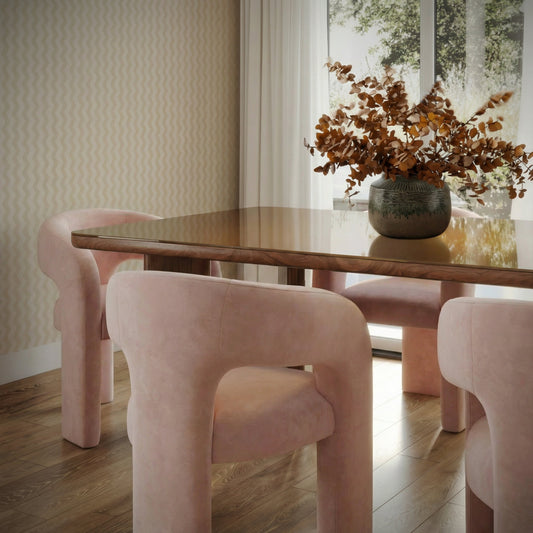 Malone Performance Chenille Dining Chair - Blush