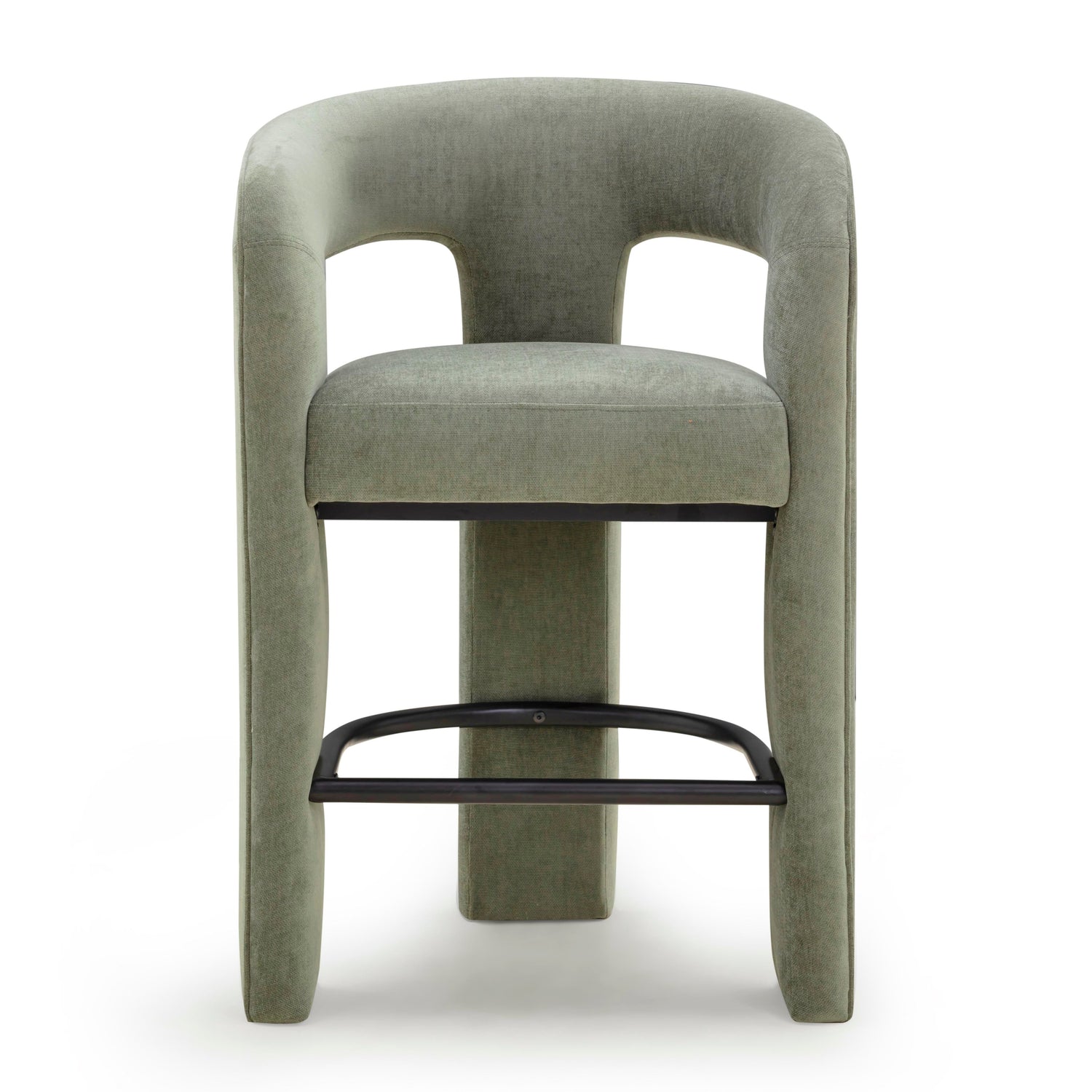 Malone Performance Chenille Stool - Green / Counter Height