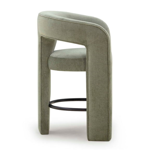 Malone Performance Chenille Stool - Green / Counter Height