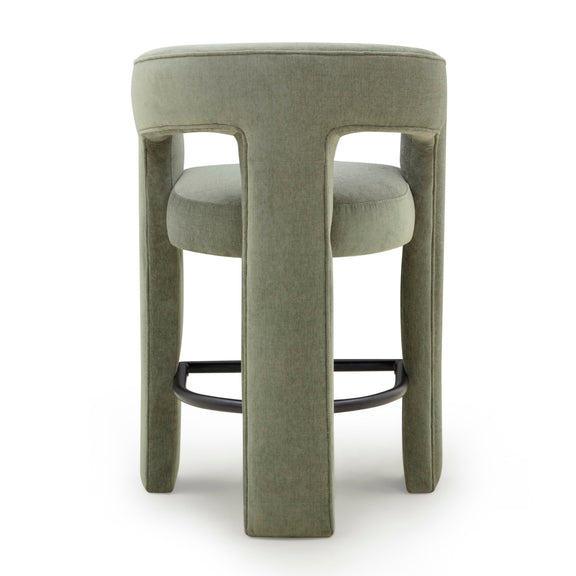 Malone Performance Chenille Stool - Green / Counter Height