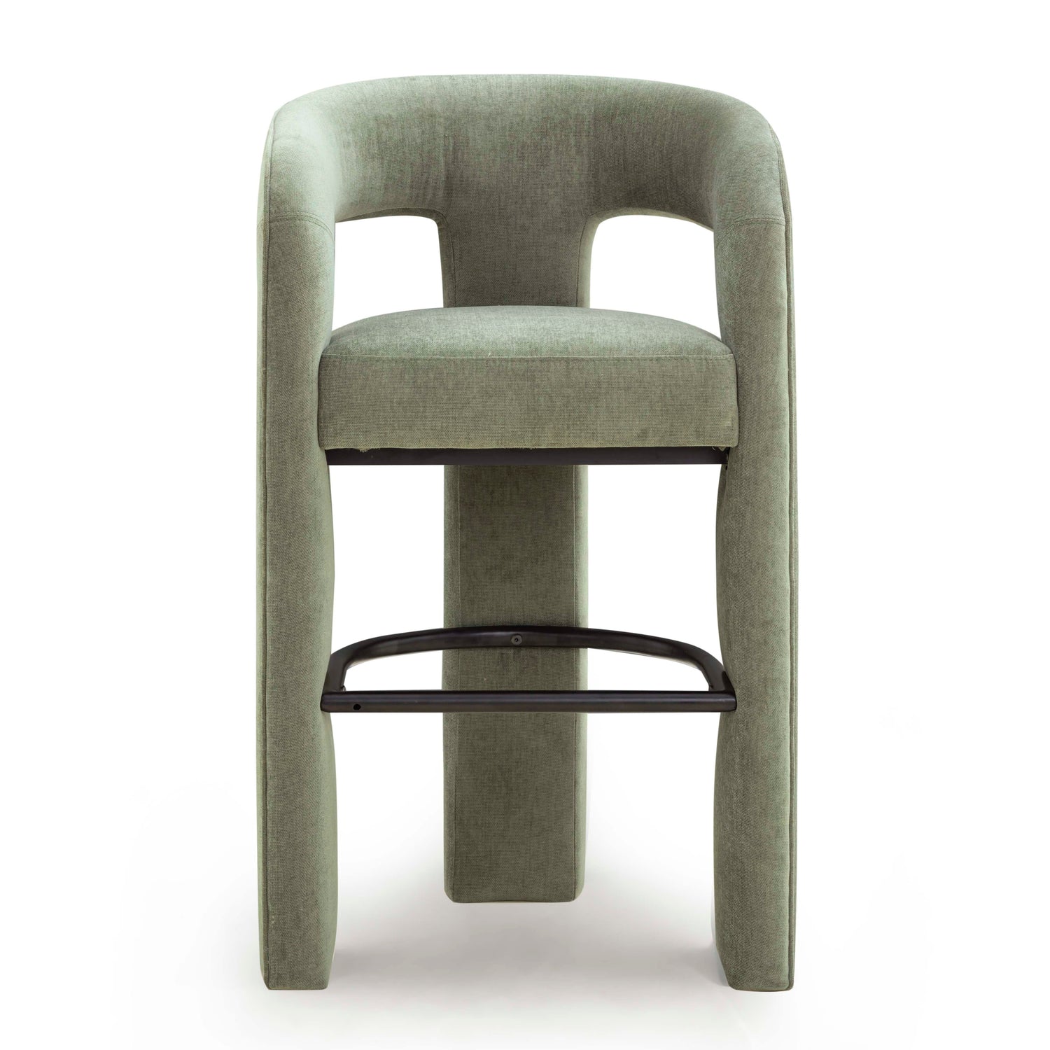Malone Performance Chenille Stool - Green / Bar Height