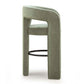 Malone Performance Chenille Stool - Green / Bar Height