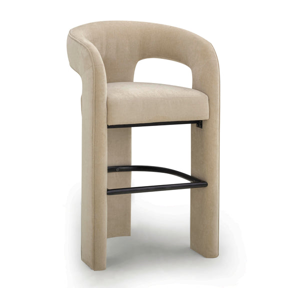 Malone Performance Chenille Stool - Taupe / Bar Height