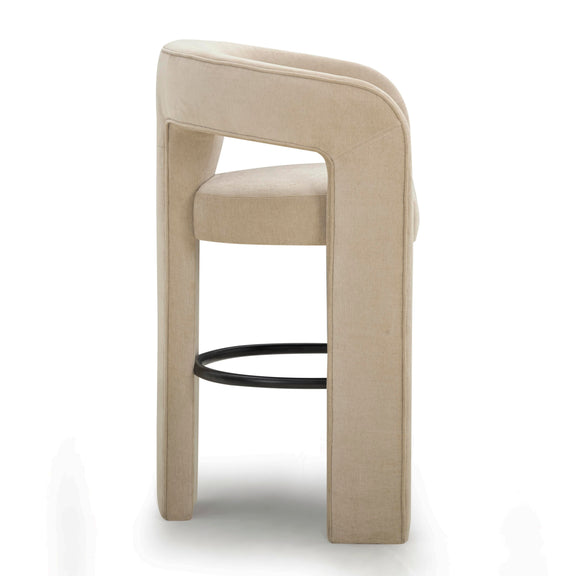 Malone Performance Chenille Stool - Taupe / Bar Height