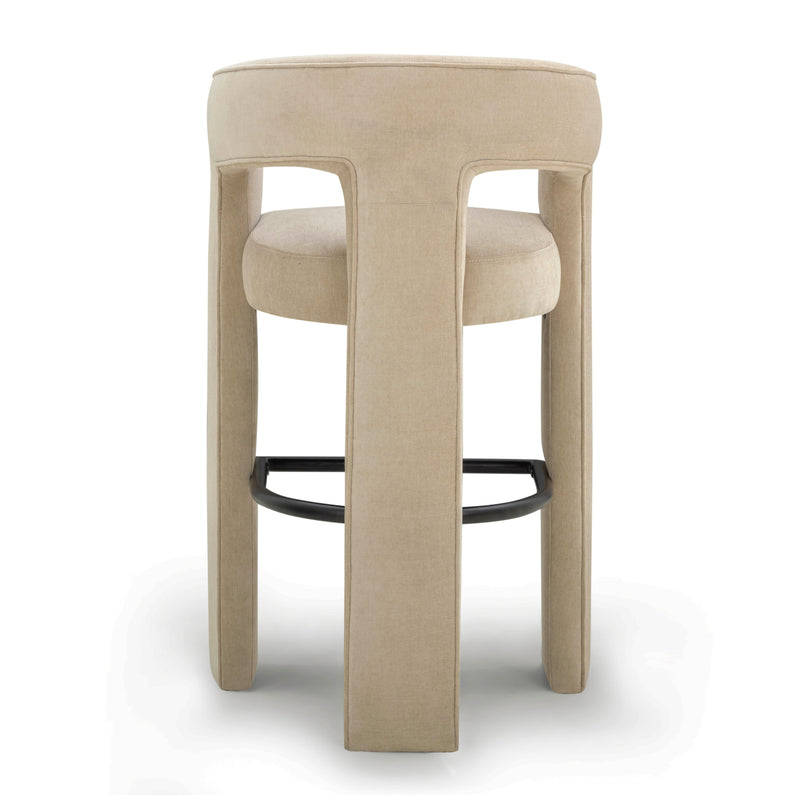 Malone Performance Chenille Stool - Taupe / Bar Height