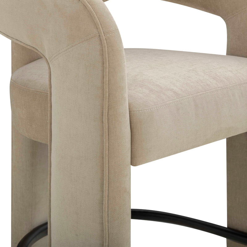 Malone Performance Chenille Stool - Taupe / Bar Height