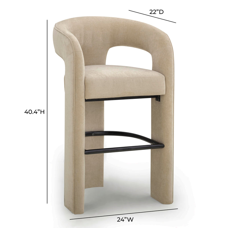 Malone Performance Chenille Stool - Taupe / Bar Height