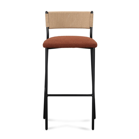 Celine Performance Boucle Stool - Maroon / Bar Height