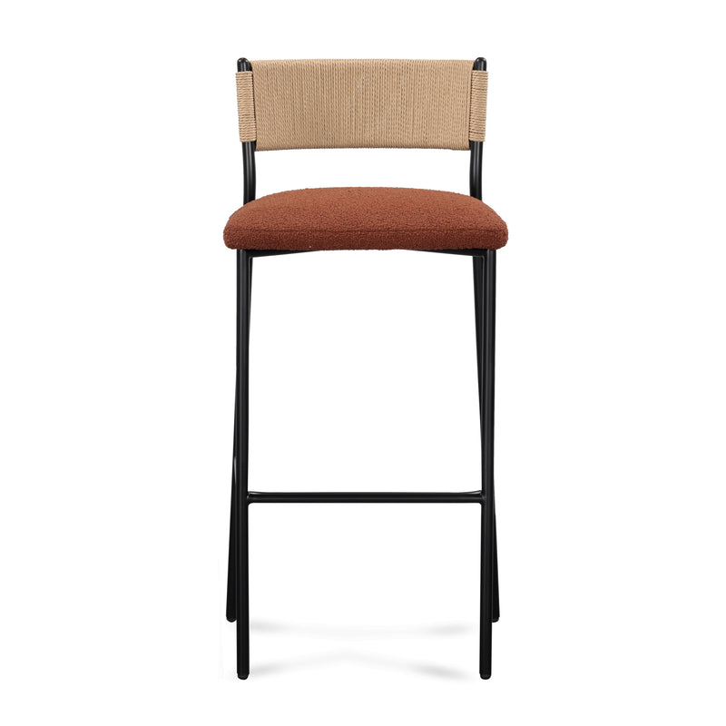 Celine Performance Boucle Stool - Maroon / Bar Height