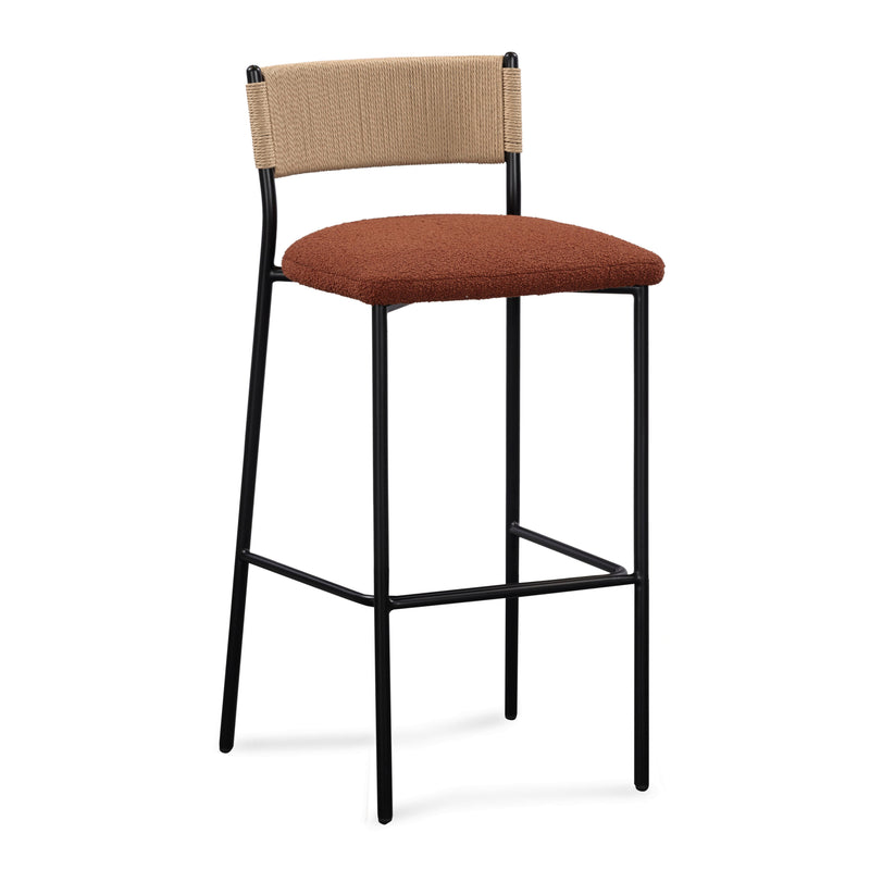 Celine Performance Boucle Stool - Maroon / Bar Height