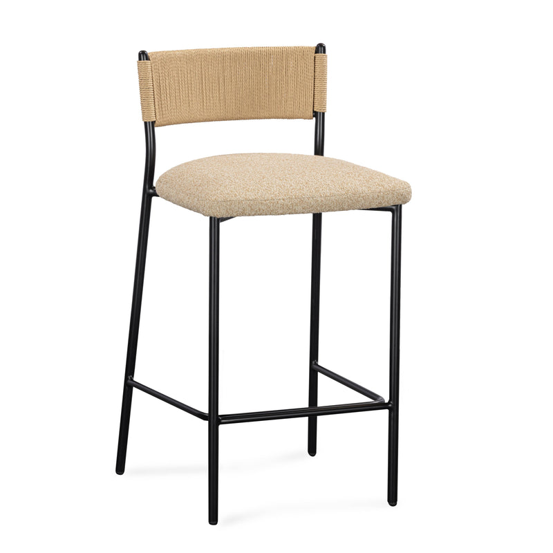Celine Performance Boucle Stool - Tan / Bar Height