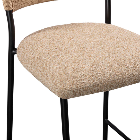Celine Performance Boucle Stool - Tan / Bar Height