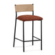 Celine Performance Boucle Stool - Maroon / Counter Height