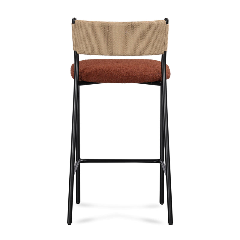 Celine Performance Boucle Stool - Maroon / Counter Height