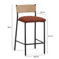 Celine Performance Boucle Stool - Maroon / Counter Height